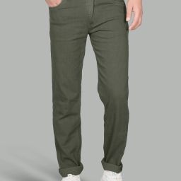 Men Regular Mid Rise Dark Green Jeans-image-43