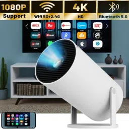 Frony Smart Projector for Home 4K Support Rotabable Design withApp Netflix,YouTubeA33 (4500 lm / 1 Speaker / Wireless / Remote Controller) Portable Projector-25