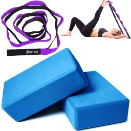 Yoga 8 Loop Belt / Yoga Strap & Yoga Brick / Block for Exercise, Yoga Workout Yoga Blocks-image-45