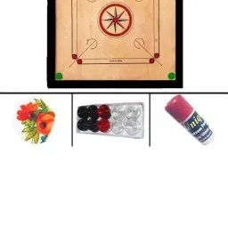 SMOOTH CARROM BOARD(32 INCH) WITH PLASTIC COINS,POWDER AND COIN 81 cm Carrom Board-picture-12
