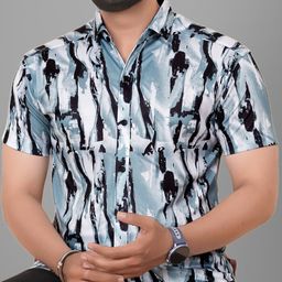 metronaut Men Regular Fit Printed Spread Collar Casual Shirt-picture-31