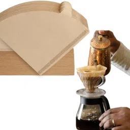 100 Counts Coffee Filter Paper Brewing Coffee Natural Unbleached Coffee Filter Indian Coffee Filter-12