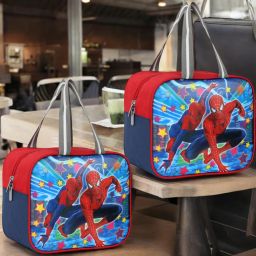 SPIDERMAN Premium & Trendy Combo Lunch For School/Collage & Office Waterproof Lunch Bag-image-53