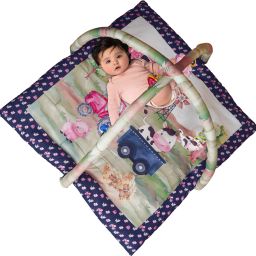 Baby First Gym Play Mat Activity Gym Foldable Mat & Hanging Rattle 0 to 24 Month-27