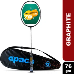 apacs Z-Ziggler Lite (33 LBS, 76g & 6.2 mm Slim Shaft) Black Unstrung Badminton Racquet-picture-4