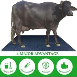 A33Black Cow Mat For all animals, BPA Free, Easy Clean And Waterproof Size 8*5 | Cow, Hamster Pet Mat-image-94
