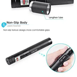 TFG Rechargeable Green Laser Pointer Original 303 Laser Pointer Party Pen Disco Light with Star Head Adjustable Cap (Model 303) + Battery with Starry Lense,Battery , Charger & Safety Keys 303 Laser Pointer image 5