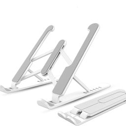 HomeHunt 6-Level Height Adjustable with Foldable Legs and Cooling Design for Tablet Book Laptop Black Bracket Laptop Stand-image-93