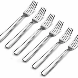 yarendra export Steel Fork Spoon Disposable Stainless Steel Salad Fork, Dinner Fork, Serving Fork, Fruit Fork Set image 2