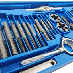 flemigo 40pcs Screw Tap And Die Set External Thread Cutting Tapping Hand M6 M7 M8 M1 Double Sided Speciality Single Sided Speciality image 4