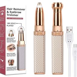 BLAWLESS Premium USB Rechargeable 2 in 1 eyebrow trimmer Face,Lips, Nose,facial Hair Cordless Epilator-image-30