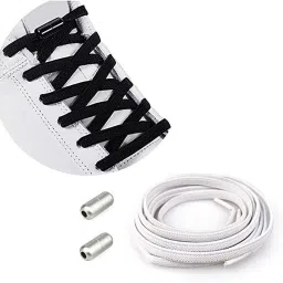 MOMISY No Tie Elastic Shoelaces, Semicircle Shoe Laces For Kids and Adult, Sneakers Shoelace Locks Laces Shoe Strings, White Shoe Lace-21