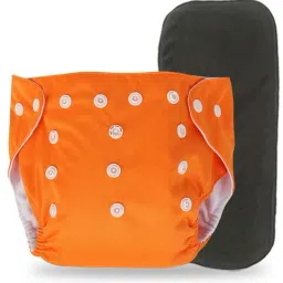 Baby Reusable Cotton Cloth Diaper With 1 Bamboo Microfiber Insert Pads-0