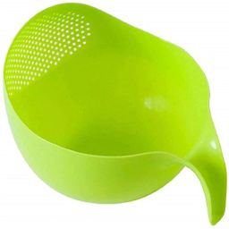 Kitchen Rice Bowl Plastic Fruit Drain Basket with Handle Washing Basket (1 PCS) Collapsible Colander-image-81