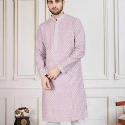 Men Embellished Cotton Blend Straight Kurta-image-31
