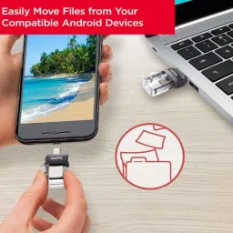 SanDisk android Ultra Dual 32 GB OTG Drive Compatible with Audio Player, Laptop, Mobile, Desktop Computer USB 3.0 Plastic Case image 5