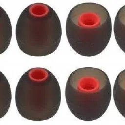 Newvent 8 pcs Red Earbuds Rubber earphone tips replacement Silicone replacement In The Ear Headphone Cushion-image-78