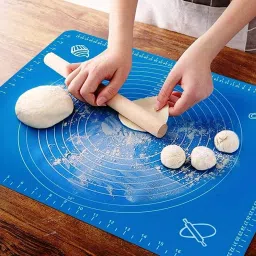 Non-Stick Fondant Rolling Mat Silicone Baking Mat Sheet Chapati Mat Atta Kneading Mat, Stretchable for Kitchen Roti Chapati Food-grade Silicone Baking Mat-20
