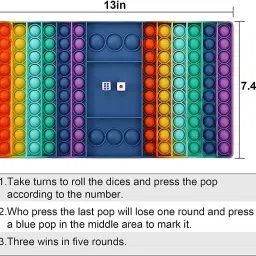 aganta Popit Ludo Pop It Dice Game Pop It Board Game 2 player Game Popit Game Push Pop image 2