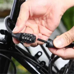 onbicle Cycle 4 Digit Lock with Universal Safety Small Light High Security (Combo) Bicycle Lock image 4