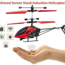 Kids Plastic Induction Type 2-in-1 Flying Helicopter with Remote2-image-63