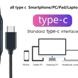 niztech Original TYPE C Earphone with Mic for All Type C Phone | Deep Bass Wired Wired Headset image 2