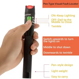 BALRAMA 30mW 30KM Red Light Pen VFL Tester Visual Fault Locator LC/FC/SC/ST Interface Network Interface Card image 5