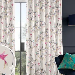 154 cm (5 ft) Polyester Room Darkening Window Curtain Single Curtain-image-72