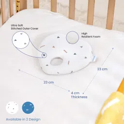 cherilo Memory Foam Head Shaping Pillow for New Born Baby, Memory Foam Geometric Baby Pillow Pack of 1 image 3