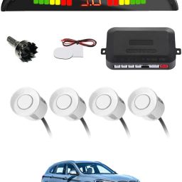 Universal 4 White Reverse Parking Sensor With LED Display For Cars-309 4White Parking Sensor With LED Display Increased Safety For Car-309 Parking Sensor-image-39