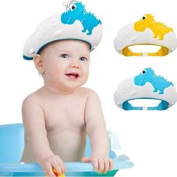 Baby Shower Cap,baby bath cap,Head Protector Dinosaur Shape Makes Baby Bath Fun-image-34