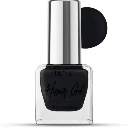 Hyper Gel Nail Paint Onyx Black | Chip Resisting Formula and High Shine Polish Onyx Black-image-13