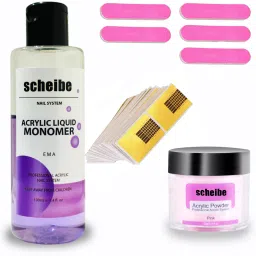 100ml Monomer, Acrylic Powder, 20 Tip and 5 mini Nail Buffer-image-36