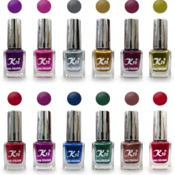 Trendy Color Nail Paint 12ML Each Golden, Silver, Blue, Coffee, Dark-Red, Dark-Pink, Green, Lemon, Maroon, Pink, Purple, Red-image-36