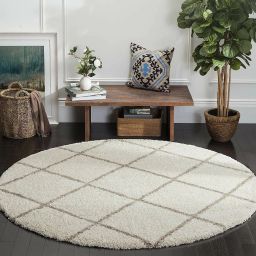 White, Grey Polyester Area Rug-image-50
