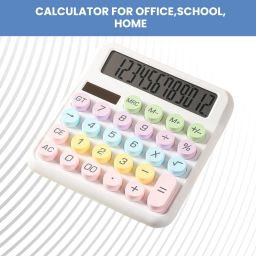 Desktop Calculator, 12-Digit Large LCD and Large Buttons for Office, Homes T104 Basic Calculator-image-75