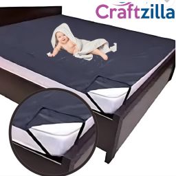 craftzilla Elastic Strap Double Size Waterproof Mattress Cover image 3