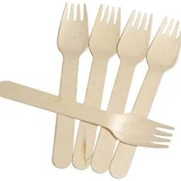 Wooden Fork 140 mm for Home Use Eco Friendly Natural Biodegradable Disposable Wooden Spork Set-34