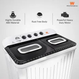 white westinghouse (trademark by electrolux) 9 kg Semi Automatic Top Load White, Grey image 2