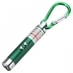 Afiya Enterprises 3 In 1- LED Flashlight + Torch Keychain + Laser Pointer- Green (650 nm, Green)-19