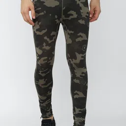 van heusen Printed Men Green Tights-picture-2