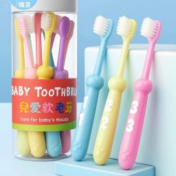 10pcs Kids Toothbrush Soft Bristle Toothbrush for Kids Colorful Petals Handle Soft Toothbrush-image-90