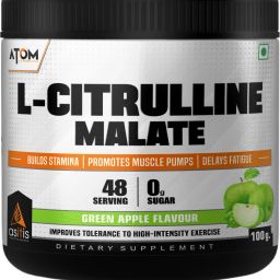 ATOM L-Citrulline Malate Powder 2000mg Pre-Workout 100gm, Green Apple EAA (Essential Amino Acids)-image-98