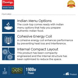 prestige 1600 W Induction Cooktop Push Button image 4
