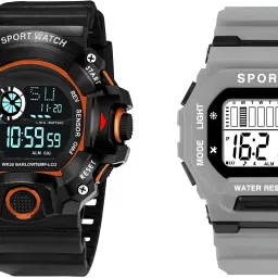 Men's Sport Digital Watch with LED Display & Chronograph Digital Watch - For Men 2_DW7-Blk-Blk & DW9-Gry-Gry-image-96