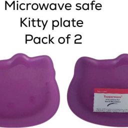 Polypropylene Hello Kitty Plate (Purple, Pack of 2) Half Plate-22