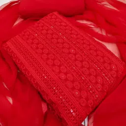 Unstitched Georgette Salwar Suit Material Embroidered-image-11