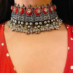 Alloy Sterling Silver Red Jewel Set-image-8