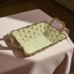 Multipurpose Basket with Handles – Organizer Tray Steel Fruit & Vegetable Basket-image-58