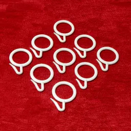 White Curtain Hooks, Curtain Rings-4